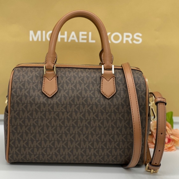 MICHAEL KORS BEDFORD SMALL DUFFLE SATCHEL TNGRINE - Picture 2 of 16